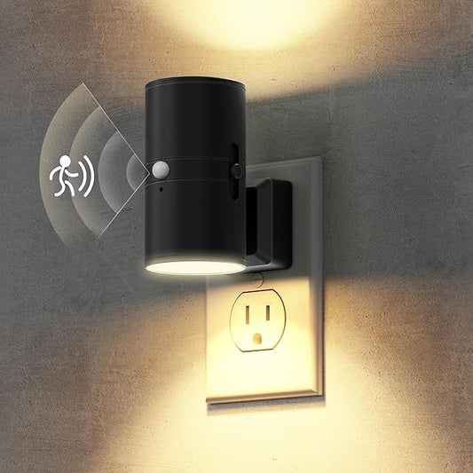 Briignite Motion Sensor Night Light,Motion Activated Plug in Night Lights, 0-100LM Dimmable Soft White 3000K, Motion Sensor Light Indoor for Bathroom Hallway Bedroom Stairway Kid Elderly Pet