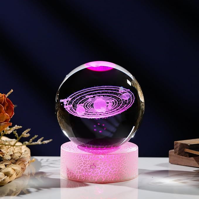 80mm Crystal Ball 3D- Collectible Figurines (Solar System)