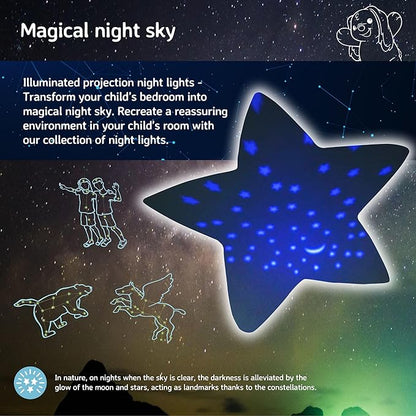 Cloud b Calming Nightlight Star Projector | Gentle Brightness | 3 Colors | 3 Constellations | Auto-Shutoff | Twilight Buddies®- Fawn