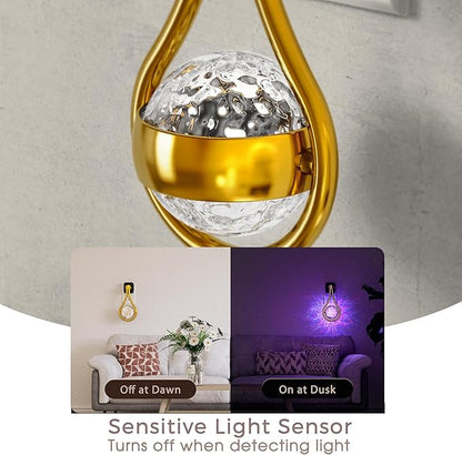Briignite RGB Night Lights Plug into Wall, Color Changing Nightlight with Dusk to Dawn Sensor, 330° Rotating Night Light with Waterdrop Design, Ideal for Bedroom, Living Room, Home Decor, 2pack