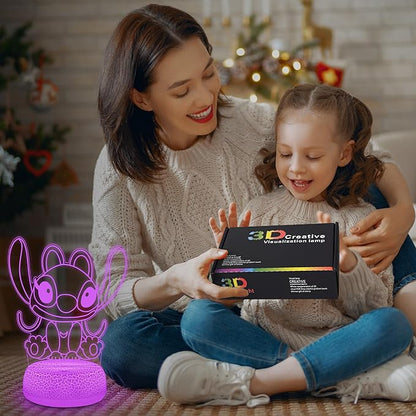 3D Angel Stuff Lamp,16 Colors Gifts for Girls Boys Bedroom,Cool LED Night Light Room Decor Christmas Birthday Gifts for Smart Kids - with Greeting Card