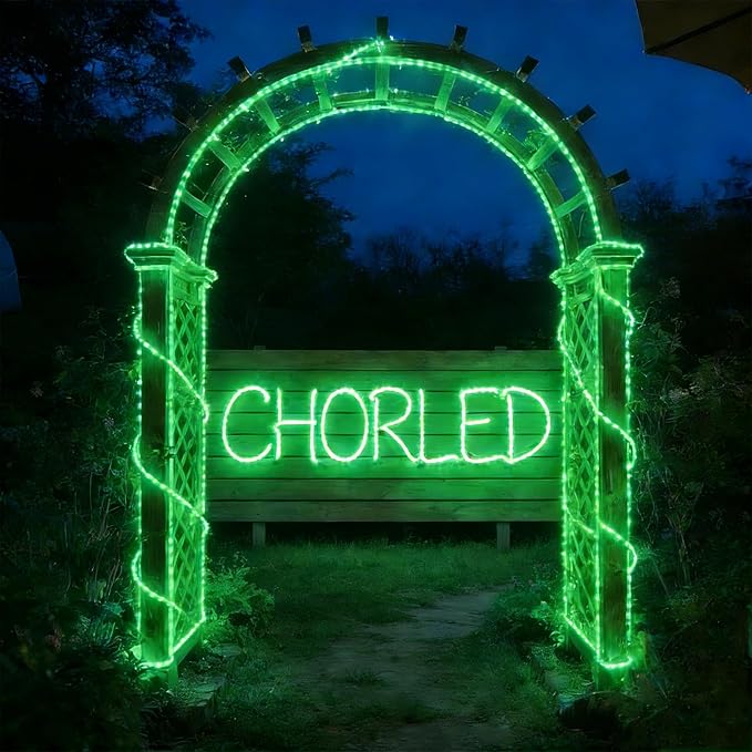 20ft Rope Lights Outdoor, Connectable & Flexible Tube Lights with 8 Modes Controller,Waterproof Green LED Rope Lighting for Deck,Garden,Pool,Patio,Bedroom,Party,Indoor & Outside Landscape Lighting