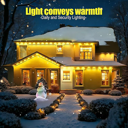 100ft Permanent Outdoor Lights, RGB+IC IP67 Waterproof Smart LED Lights with App/Remote for Daily, Christmas, New Year, Halloween, Holiday, Party Decor, Valentine's Day Christmas Lights Outdoor