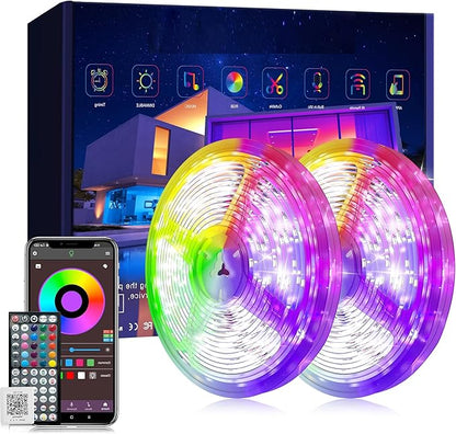 Ledagic Led Lights for Bedroom 200 ft (2 Rolls of 100 ft), Ultra Long Smart Led Strip Lights with App Remote Control, RGB Music Sync Color Changing Lights for Bedroom, Kitchen, Party, Home Decoration