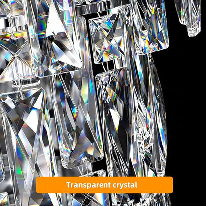 Crystal Wall Light Fixtures,Plug in Wall Sconces Luxury Chrome Wall Lamp,K9 Acrylic Crystal Drops Wall Lamp,Elegant Wall Lighting for Bedroom Bathroom Hallway Living Room Mirror Bedside
