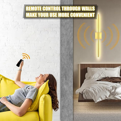Battery Operated Wall Sconces Set of 2 Rechargeable LED Wall Lights, Dimmable 3000K-6500K, Battery Sconces Wall Decor for Bedroom Living Room Hallwayated Wall Sconce （2 Pack）