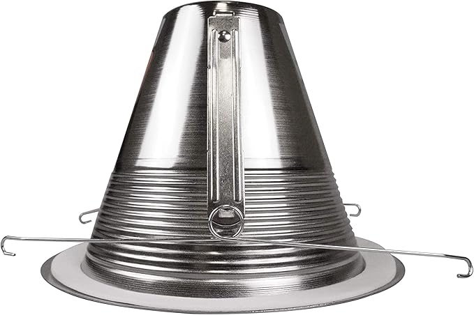 NICOR Lighting 6 inch Nickel Wet Location Rated Cone Baffle Trim, Fits 6 inch Housings (17550ANKWL)