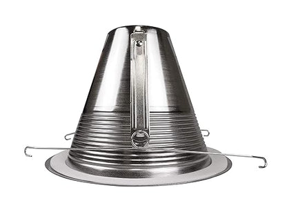 NICOR Lighting 6 inch Nickel Airtight Cone Baffle Trim, Fits 6 inch Housings (17550ANK)