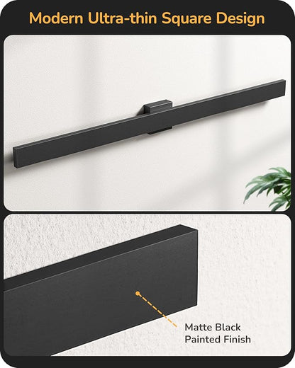 EDISHINE 47.2" LED Outdoor Wall Lights, 3CCT & 10%-100% Dimmable, IP65 Waterproof, Modern Exterior Lighting Fixtures, Linear Long Exterior Wall Light for House, Yard, 2 Pack, Black