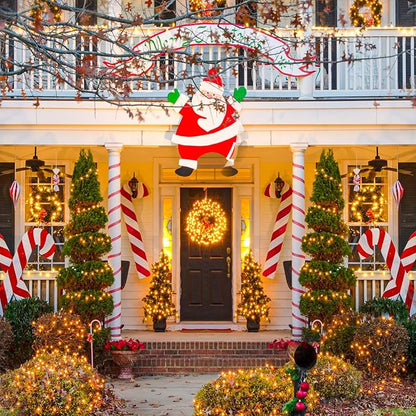 100FT 300 LED Christmas Lights Outdoor, Warm White Christmas Tree Lights 8 Modes, Plug in Connectable Christmas String Lights Indoor for Outside Patio Garden Xmas Party Holiday Decorations