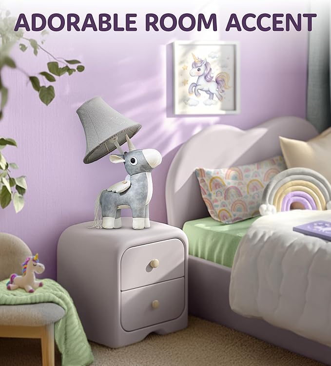 Unicorn Kids Lamp for Girls Bedroom - 19.7", Girls Lamp for Kids Room - Cute Christmas Gifts, Birthday Gifts for All Ages: Toddler Boys, Children, Grandkids 3 4 5 and Up Years Old, Sister, Brother