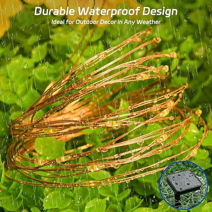cshare Solar Fairy Lights Outdoor Waterproof,39.4ft 120LED Solar String Lights for Outside 8 Modes 2 Packs for Patio Backyard Garden Deorations Warm White