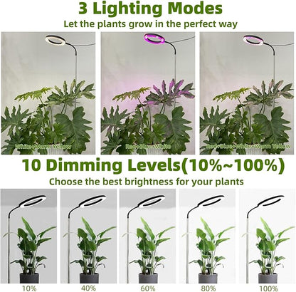 LED Grow Light for Indoor Plants, Full Spectrum led Grow Light,55 inches Adjustable Height,Growing Lamp with Timer,Dimmable Brightness, Ideal for Tall Plants
