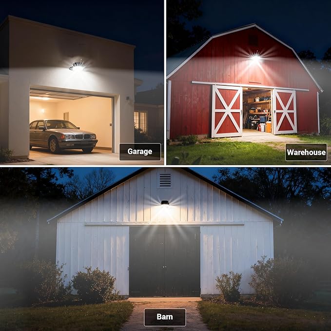 LED Barn Light Dusk to Dawn with Photocell, 55W 7500LM 5000K Daylight, 500W Incandescent/200W HID Replacement, Weather Resistant Outdoor Security Light for Yard, Garage, Farm, Porch