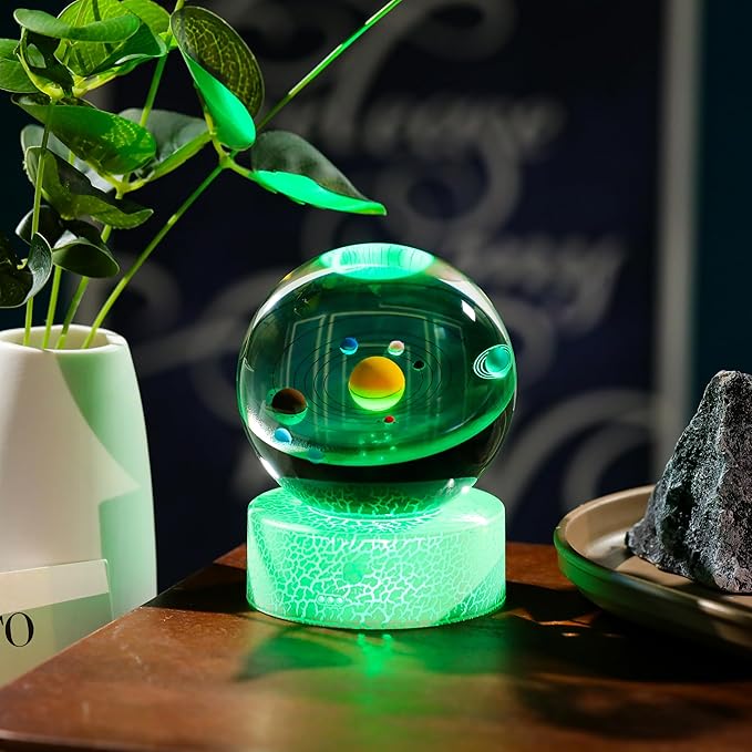 80mm Crystal Ball 3D- Collectible Figurines (Colorful Solar System)