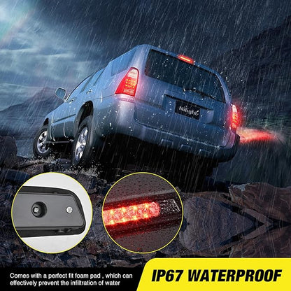 Nilight Third Brake Light Tail High Mount 3rd Stop Lights Smoked Lens Compatible with Toyota 4Runner 2003 2004 2005 2006 2007 2008 2009 Non-Spoiler Version Van SUV Rear Center Cab Lamp