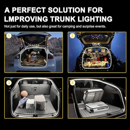 Tlyard Trunk LED Lights Strip for Tesla Model Y Juniper 2025 2026 Back Interior Frunk Lightning Waterproof &High Brightness Strip for Tesla Model Y Accessories