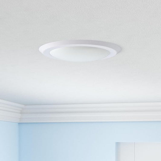 ECOELER 6 Inch Low Profile Flush Mount LED Disk Light, 16.5W 1000 Lumens, 4000K Cool White, Dimmable Recessed Lighting Fixture Installs into J-Box or Recessed Can, ETL Listed, 24 Pack