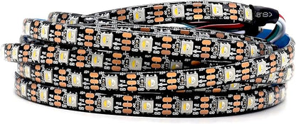 DC5V SK6812 (Similar WS2812B) RGBW RGB+Neutral White LED Strip Light 60leds/Pixels/m Individually Addressable 4Color in 1LED Waterproof (16.4ft(5m) 300leds, IP65) (No Adapter or Controller)