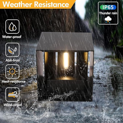 20W LED Outdoor Wall Lights Exterior/Interior,3 Colors Adjustable Wall Sconce,Modern Square Aluminum Wall Light,Up and Down Outdoor Lighting Fixtures,IP65 Waterproof Porch Light, ETL Listed