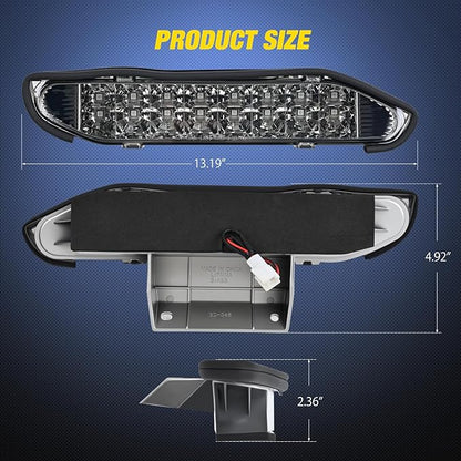 Nilight Third Brake Light Tail High Mount 3rd Stop Lights Smoked Lens Compatible with Nissan Xterra 2000 2001 2002 2003 2004 Van SUV Rear Center Cab Lamp