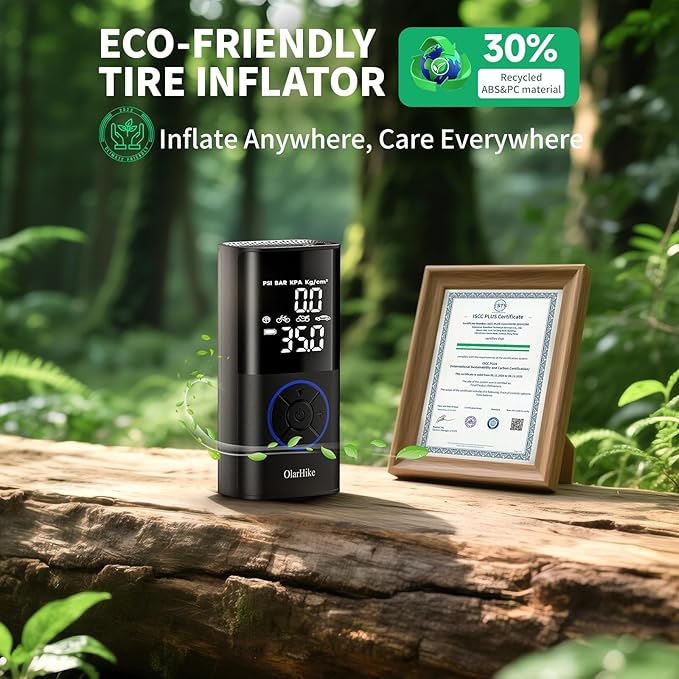 OlarHike Tire Inflator Portable Air Compressor,Electric Pump with LED Light & Digital Pressure Gauge