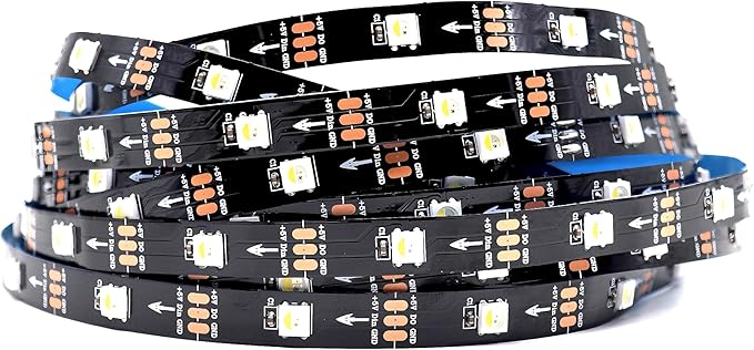 DC5V SK6812 (Similar WS2812B) RGBW RGB+Cold White 30leds/Pixels/m LED Strip Light Individually Addressable 4Color in 1LED Non-Waterproof (16.4ft(5m) 150leds, IP30) (No Adapter or Controller)