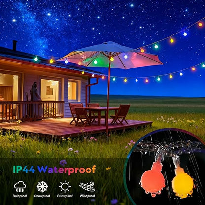 100LED Connectable String Lights Indoor Outdoor for Bedroom, 33ft Multicolor Fairy Lights with Remote & Timer, Plug in 8 Modes Waterproof Globe Hanging Twinkle Light for Room Classroom Wedding Decor