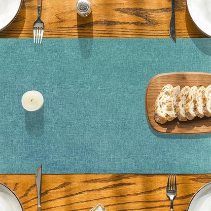 Artoid Mode Turquoise Aqua Table Runner, Seasonal Summer Washable Kitchen Dining Table Decoration for Home Party Decor 13x120 Inch