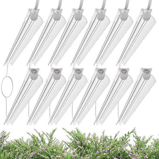 4FT Grow Lights for Indoor Plants,T8 5000K Full Spectrum Plant Light,540W(12 x 45W),LED Grow Light Strips with Timer, Aluminum Reflector,Linkable,Plant Growing Lamp Fixture for Greenhouse Indoor 12pcs