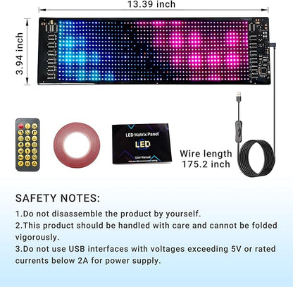 2PCS LED Eyes for Car Windshield, 13.7"x4" Devil Eyes Light for Cars, Programmable Soft Screen LED Sign with APP Control and Remote Controller