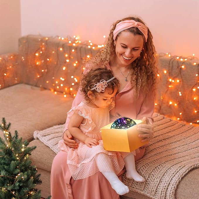 Unicorn Star Projector for Kids, 360° Rotating Night Light Projector with Timer, Stars Ceiling Projection for Girls Room, Birthday Unicorn Gift for Girls Age 3-8, Girls Night Light for Bedroom