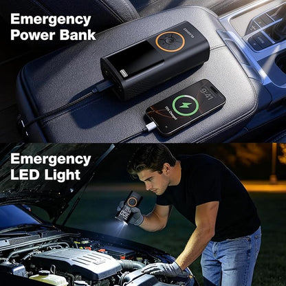OlarHike Tire Inflator Portable Air Compressor,Electric Pump with LED Light & Digital Pressure Gauge