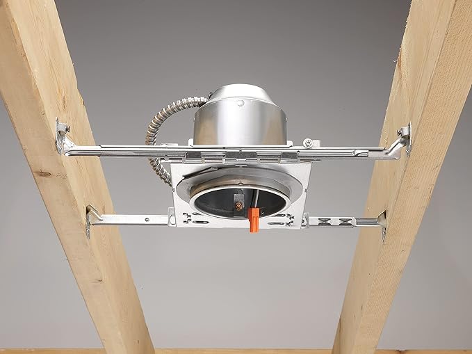 Juno 4" Quick Connect Housing for LED Recessed Lights for New Construction, IC Rated, Air-Loc Sealed LED Recessed Light Housing, Includes Prewired Junction Box for Ceiling Lighting, 6-Pack