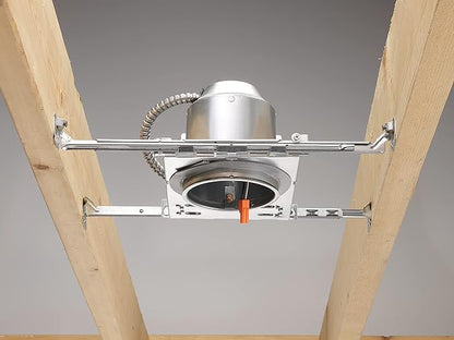 Juno 4" Quick Connect Housing for LED Recessed Lights for New Construction, IC Rated, Air-Loc Sealed LED Recessed Light Housing, Includes Prewired Junction Box for Ceiling Lighting, 6-Pack
