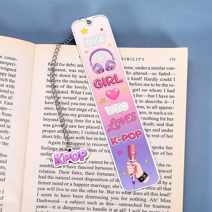K Pop Baptism First Communion Kpop Merchandise K-pop Merch K-Pop Gifts for Girls Teen K Pop Bookmark K Pop Accessories Just a Girl Who Love Kpop Bookmark School Supplies Birthday Party Book Lovers