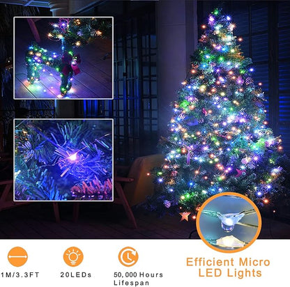 Ostwiki Fairy Lights Battery Operated, 12-Pack Mini String Lights, 20 LED 7ft Twinkle Firefly Small LED Lights for Craft Mason Jars Bedroom Wedding Party Table Christmas Decoration (Mix-Colored)