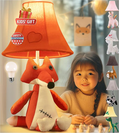 Fox Kids Lamp for Girls Bedroom - 20", Animal Lamp for Kids Room - Cute Christmas Gifts, Birthday Gifts for All Ages: Toddler Boys, Children, Grandkids 3 4 5 and Up Years Old, Sister Brother, Sibling