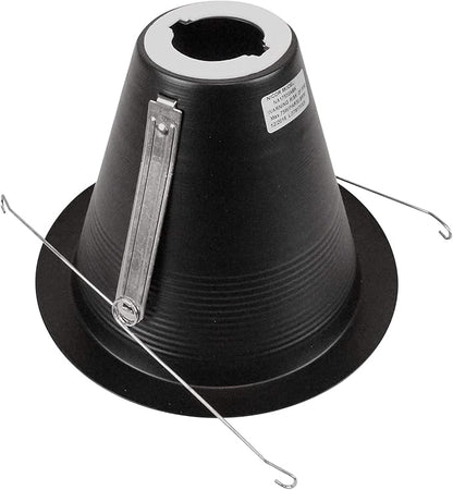 NICOR Lighting 6 inch Black Wet Location Rated Cone Baffle Trim, Fits 6 inch Housings (17550ABKWL)