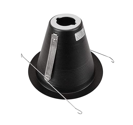 NICOR Lighting 6 inch Black Airtight Recessed Cone Baffle Trim, Fits 6 inch Housings (17550ABK)