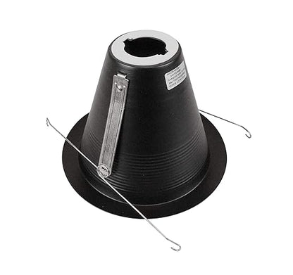 NICOR Lighting 6 inch Black Airtight Recessed Cone Baffle Trim, Fits 6 inch Housings (17550ABK)