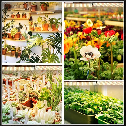 4PCS LED Grow Lights, 40w Full Spectrum Grow Light 540 LEDs Grow Lights for Indoor Plants with Timer Dimmable Thin Grow Light Panel for Under Cabinet Plant Seedlings Flowers Veg and More