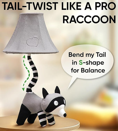 Raccoon Kids Lamp for Boys Bedroom - 20", Animal Lamp for Kids Room - Cute Christmas Gifts, Birthday Gifts for All Ages: Toddler Girls, Children, Grandkids 3 4 5 and Up Years Old, Sister, Brother