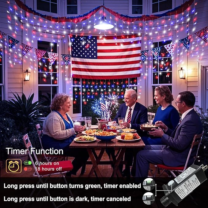 Christmas Lights Outdoor - 33ft 400LED Icicle Lights for Outside, Clear Wire Connectable Twinkle Light for House Party Holiday Patio Yard Decorations