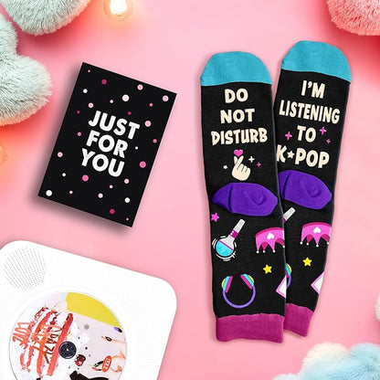 Kpop Merch - Unique Kpop Gifts for Girl, Teen - Cute Korean Socks - Christmas Gifts, Stocking Stuffers for Women