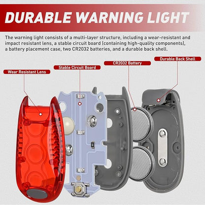 Nilight LED Safety Light 4PCS Red Green White Marine Navigation Bike Tail Lights Three Modes Waterproof Reflective Gear Clip On Flash Strobe Indicator Lamp for Night Boating Fishing Cycling Jogging