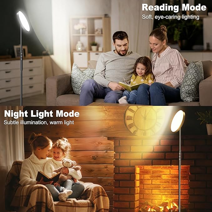 Yikuneng RGB Torchiere Floor Lamps for Living Room, 3600LM 36W Bright LED Standing Lamp with Remote, Modern Color Changing Tall Lamp with Stepless Dimming, 69" Corner Floor Lamp for Bedroom, Office