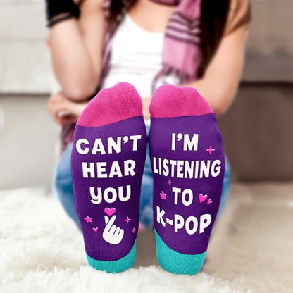 Kpop Merch - Unique Kpop Gifts for Girl, Teen - Cute Korean Socks - Christmas Gifts, Stocking Stuffers for Women