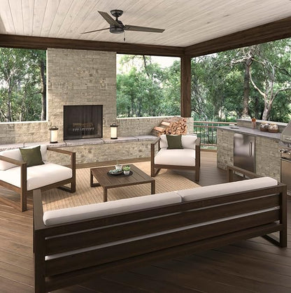 Hunter Cassius - Outdoor or Indoor Ceiling Fan No Light (Noble Bronze, 52 inch)