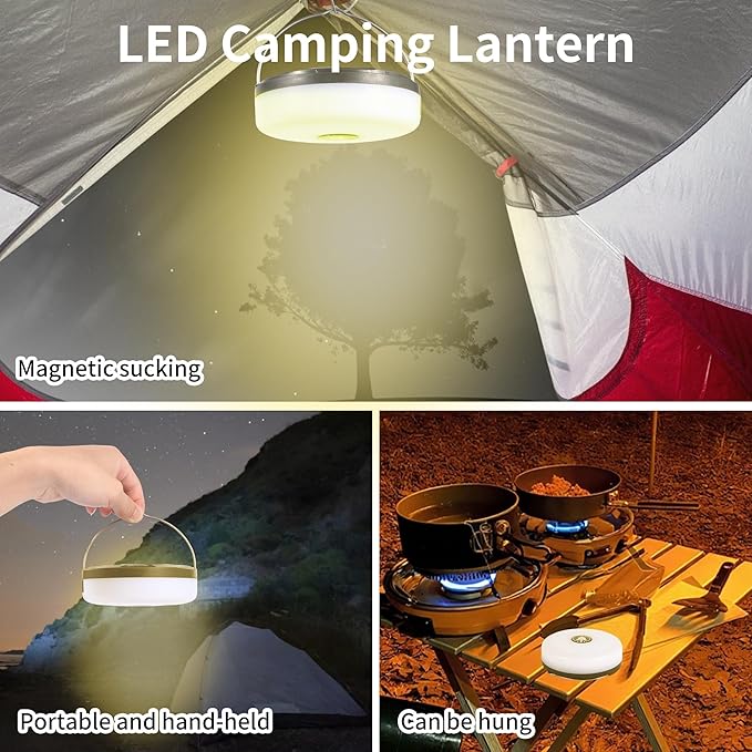 Camping String Lights Rechargeable, 32.8ft Retractable String Lights, Waterproof Indoor/Outdoor Use, 8 Modes, 4-in-1 Quick Storage Portable Lamp, Suitable for Camping, RVs, Parties, Christmas